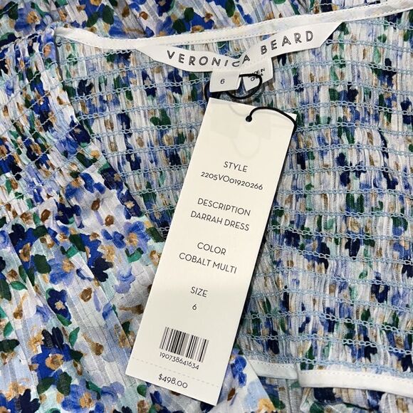 NWT Veronica Beard Darrah Dress Cobalt Multi Size 6 - Picture 13 of 15